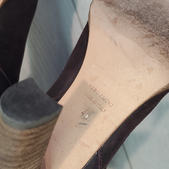 Club Monaco Womens Tall Suede Heels boots shoes sz 40 US 9 - Picture 8 of 11